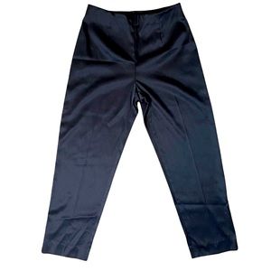 CDC Women’s Flat Front Black Tuxedo Straight Leg Pants Size 12